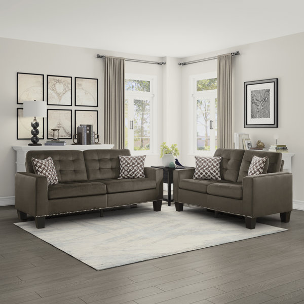 Latitude Run® Cisely 2-Piece Microfiber Living Room Set | Wayfair
